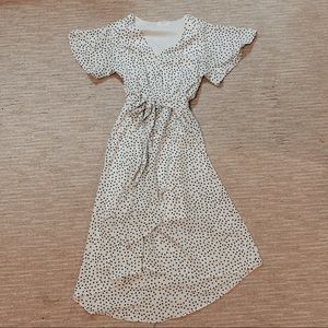 Polka dot wrap dress